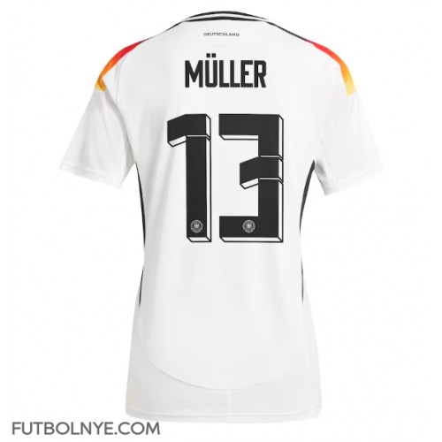 Camiseta Alemania Thomas Muller #13 Primera Equipación para mujer Eurocopa 2024 manga corta